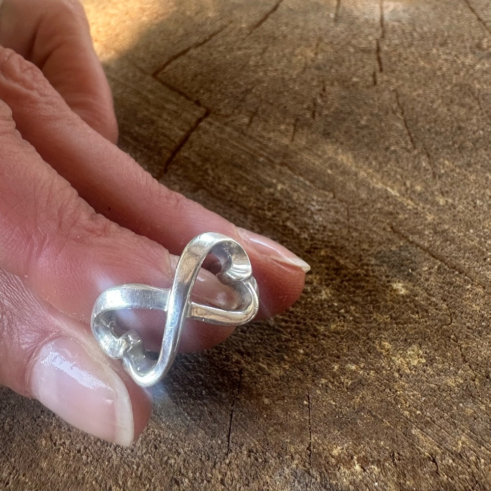 Tiffany & Co. Silver Double Heart Ring